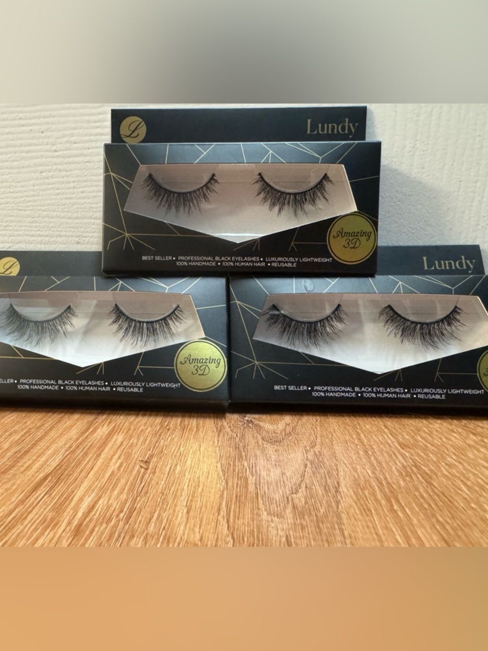 Amazing 3D Black False Eyelashes - Voluminous Strip Lashes- 3 sets